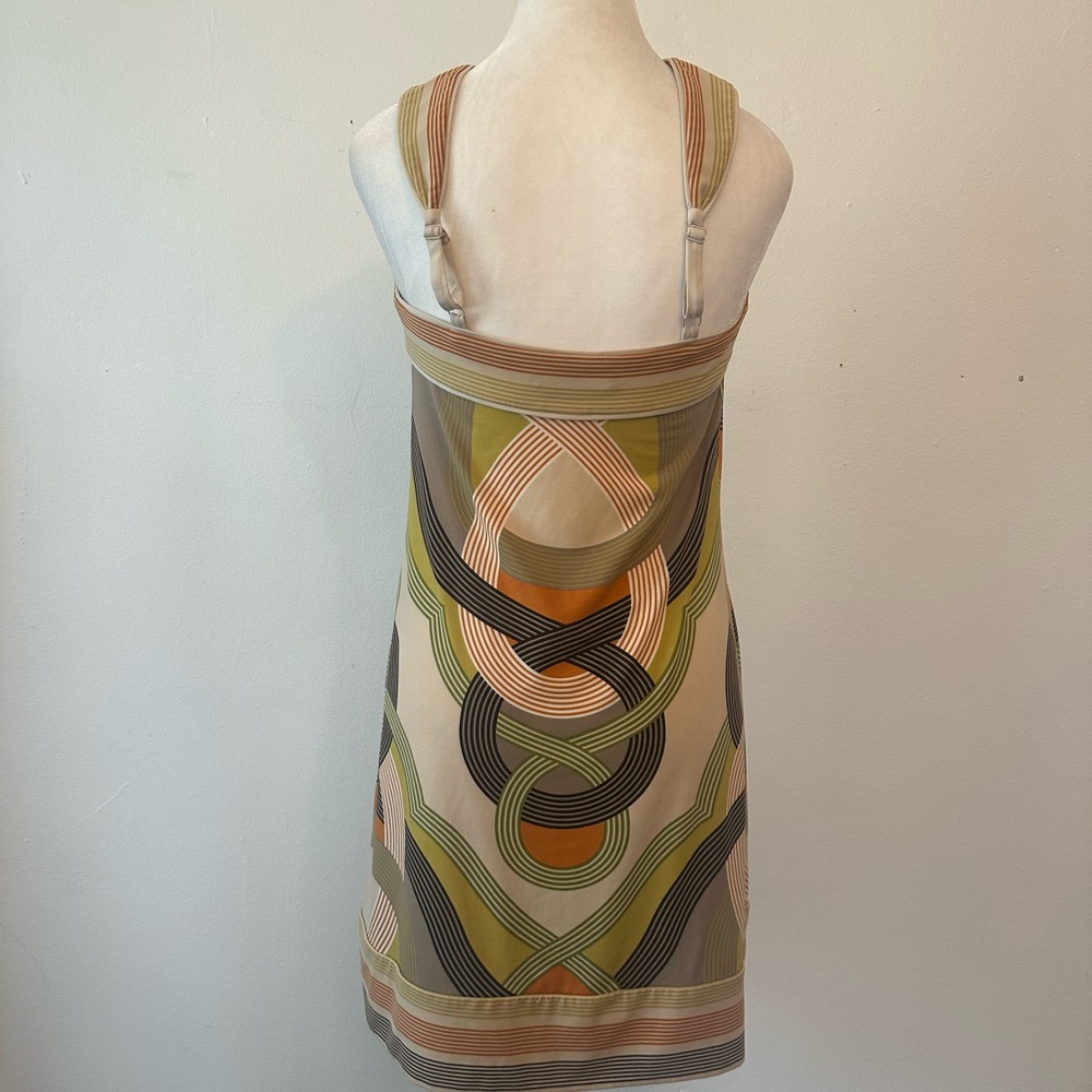 Bcbg Abstract Mod Geometric Pattern Halter Dress - image 5